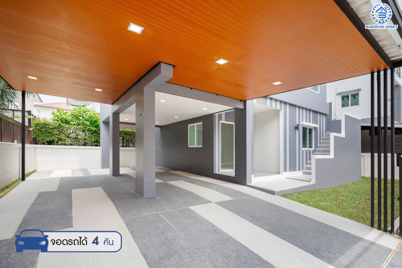 บ้านมือสองตกแต่งใหม่ ม.คาซ่าพรีเมี่ยม ราชพฤกษ์-พระราม5 บ้านเดี่ยวหลังใหญ่ 3 ชั้น แบรนด์ Q.House เนื้อที่ 50.4 ตร.ว. ดีไซน์ตอบทุกไลฟ์สไตล์ ฟังก์ชัน 3 ห้องนอนใหญ่ 4 ห้องน้ำ จอดรถได้ 4 คัน บนทำเลติดถนนใหญ่ เชื่อมต่อทุกเส้นทาง ใกล้ตลาดเจ้าพระยา ,เดอะวอล์ค ,ร.ร.เตรียมอุดมศึกษาฯ เซ็นทรัลเวสต์เกตและรถไฟฟ้า "สถานีบางพลู"